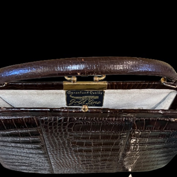 Vintage Goldline alligator top handle purse - Picture 4 of 8